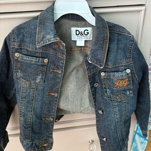 Dolce & Gabbana Kids Denim Jacket with Embroidered Logo